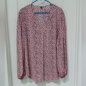 Pink Leopard Print Women's Top